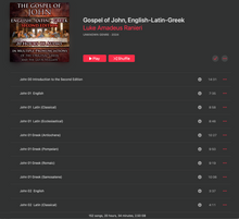 Load image into Gallery viewer, Gospel of John English-Latin-Greek Trilingual Audiobook &amp; Text, SECOND EDITION (updated MAR. 2024)