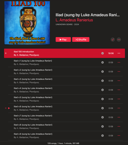 Iliad 100 - Homer's Iliad, Book 1, lines 1-100