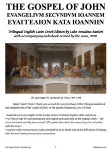 Gospel of John English-Latin-Greek Trilingual Audiobook & Text